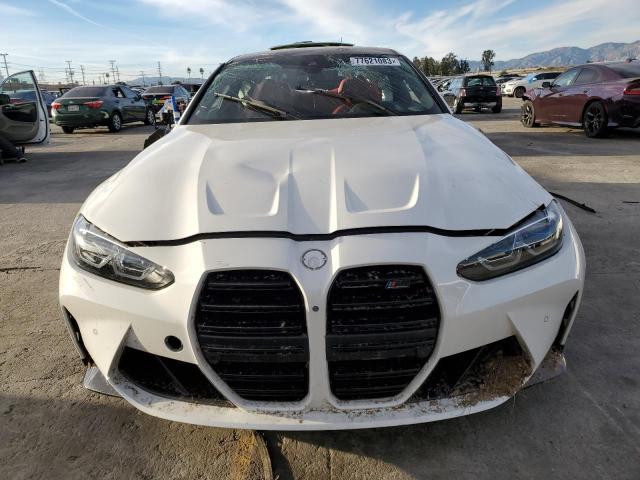 WBS33AZ07PCL30751 - 2023 BMW M4 COMPETITION WHITE photo 5