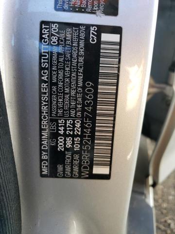 WDBRF52H46F743609 - 2006 MERCEDES-BENZ C 230 SILVER photo 12