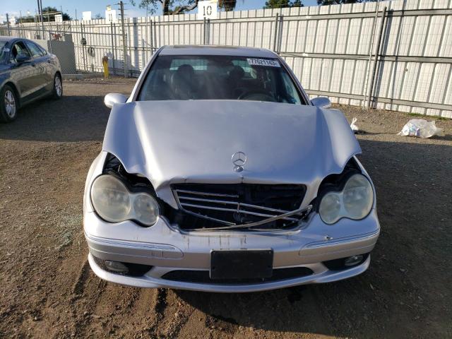 WDBRF52H46F743609 - 2006 MERCEDES-BENZ C 230 SILVER photo 5