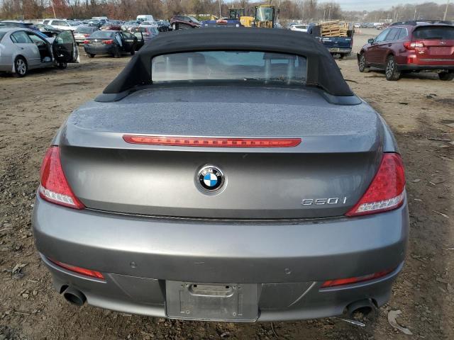 WBAEB53569CX64383 - 2009 BMW 650 I GRAY photo 6