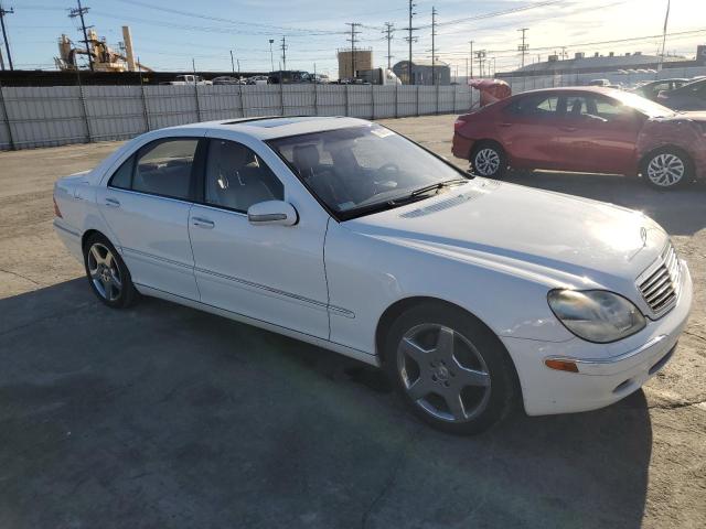 WDBNG70J81A174606 - 2001 MERCEDES-BENZ S 430 WHITE photo 4