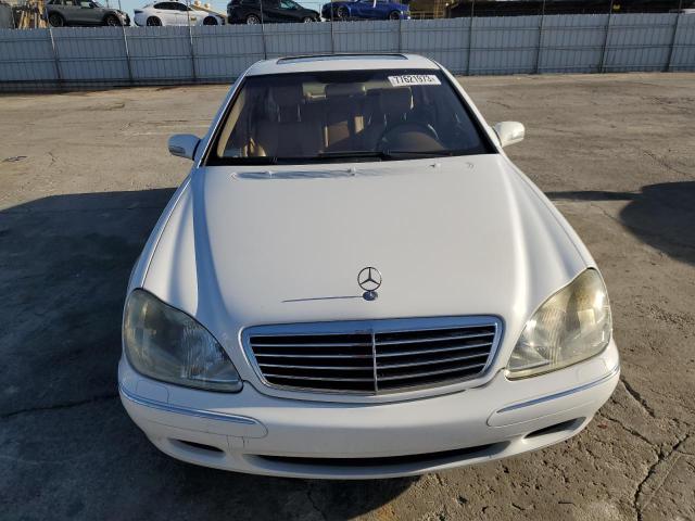 WDBNG70J81A174606 - 2001 MERCEDES-BENZ S 430 WHITE photo 5