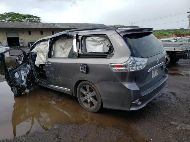 5TDXZ3DCXHS809587 - 2017 TOYOTA SIENNA SE GRAY photo 2