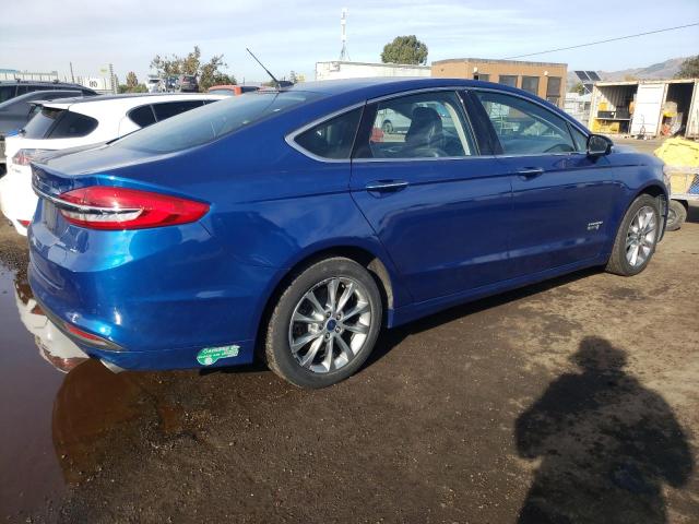 3FA6P0PU3HR329971 - 2017 FORD FUSION SE PHEV BLUE photo 3