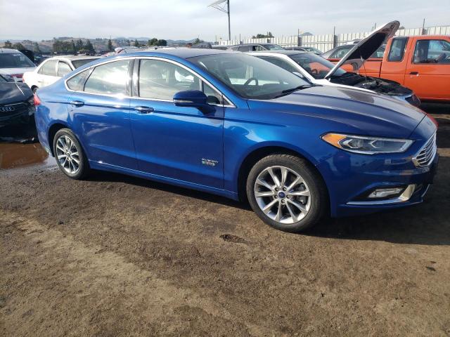 3FA6P0PU3HR329971 - 2017 FORD FUSION SE PHEV BLUE photo 4