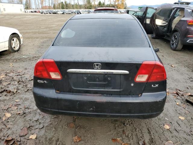 2HGES16562H565118 - 2002 HONDA CIVIC LX BLACK photo 6