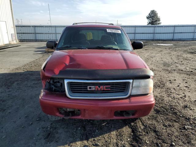 1GKDT13W8X2508573 - 1999 GMC JIMMY RED photo 5