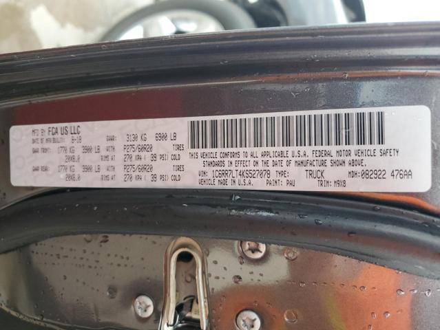1C6RR7LT4KS527078 - 2019 RAM 1500 CLASS SLT შავი ფოტო 13