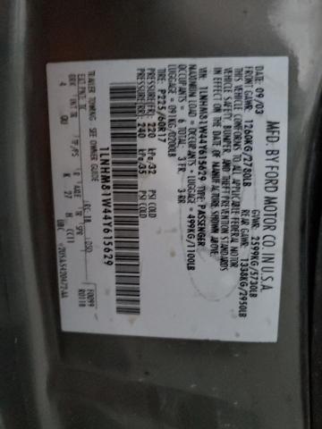 1LNHM81W44Y615629 - 2004 LINCOLN TOWN CAR EXECUTIVE GRAY photo 12