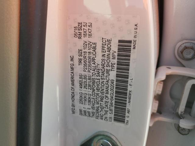 5J8TB4H54GL002049 - 2016 ACURA RDX TECHNOLOGY WHITE photo 13