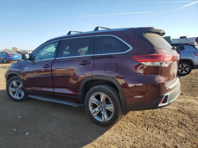 5TDDGRFH7JS037401 - 2018 TOYOTA HIGHLANDER HYBRID LIMITED MAROON photo 2