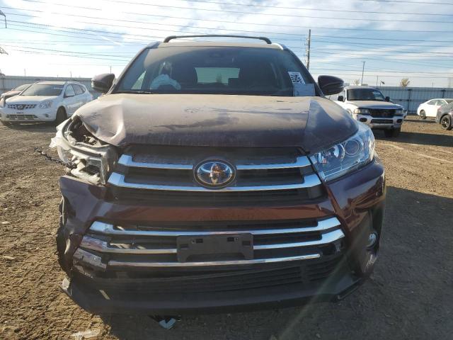 5TDDGRFH7JS037401 - 2018 TOYOTA HIGHLANDER HYBRID LIMITED MAROON photo 5