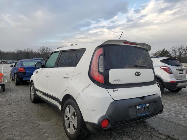 KNDJN2A24F7152638 - 2015 KIA SOUL WHITE photo 2