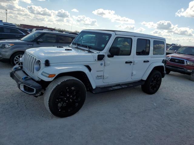 1C4JJXP63NW274415 - 2022 JEEP WRANGLER U SAHARA 4XE WHITE photo 1