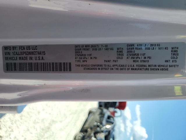 1C4JJXP63NW274415 - 2022 JEEP WRANGLER U SAHARA 4XE WHITE photo 14