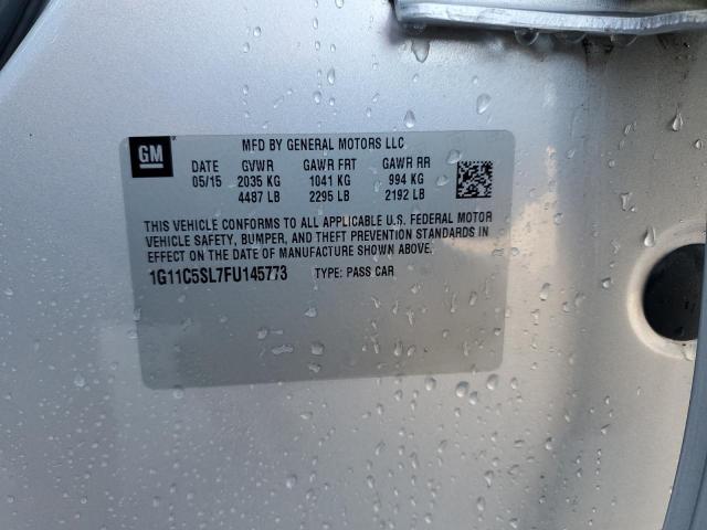 1G11C5SL7FU145773 - 2015 CHEVROLET MALIBU 1LT SILVER photo 13