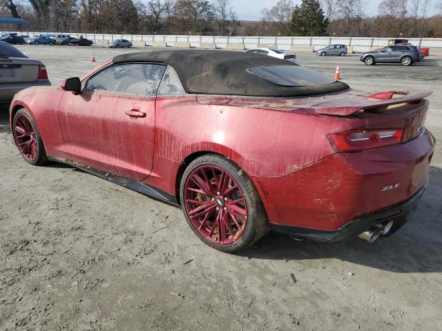 1G1FK3D6XJ0131659 - 2018 CHEVROLET CAMARO ZL1 RED photo 2