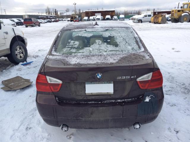 WBAVD53567A008796 - 2007 BMW 335 XI BURGUNDY photo 6