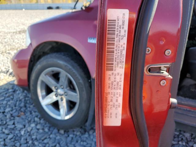 1C6RD7FTXCS342822 - 2012 DODGE RAM 1500 ST BURGUNDY photo 12