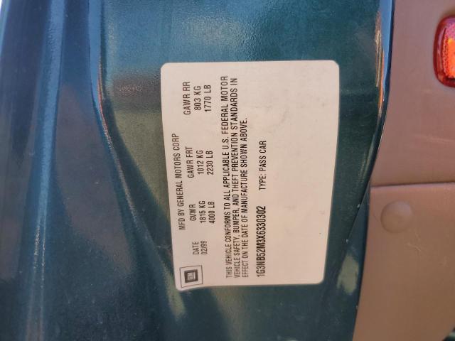 1G3NB52M3X6330302 - 1999 OLDSMOBILE CUTLASS GL მწვანე ფოტო 12