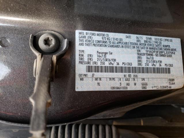 1FADP3F28FL337052 - 2015 FORD FOCUS SE CHARCOAL photo 13