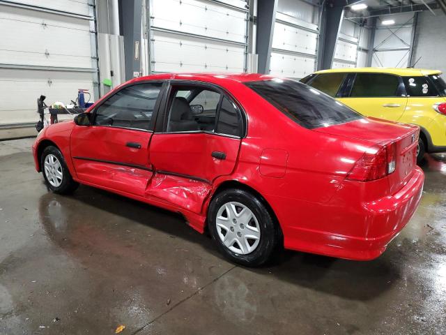 1HGES16335L029040 - 2005 HONDA CIVIC DX VP Կարմիր լուսանկար 2