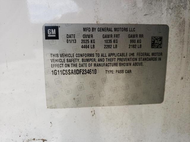 1G11C5SA8DF234610 - 2013 CHEVROLET MALIBU 1LT 白色 照片 12