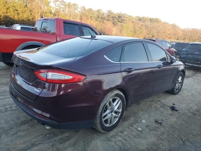 3FA6P0HR7DR121130 - 2013 FORD FUSION SE BURGUNDY photo 3