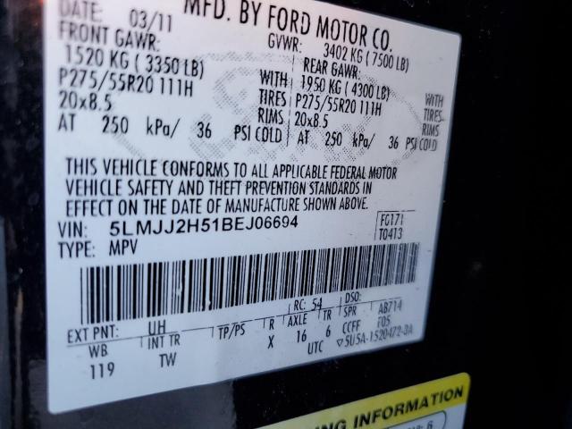 5LMJJ2H51BEJ06694 - 2011 LINCOLN NAVIGATOR 黑色 照片 13