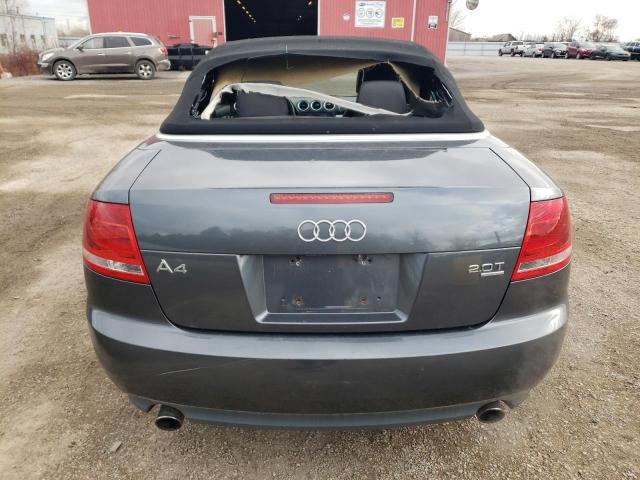 WAUEF48H79K004339 - 2009 AUDI A4 2.0T CABRIOLET QUATTRO GRAY photo 6