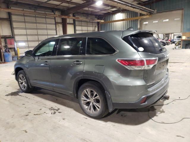 5TDBKRFH4ES016534 - 2014 TOYOTA HIGHLANDER LE GREEN photo 2