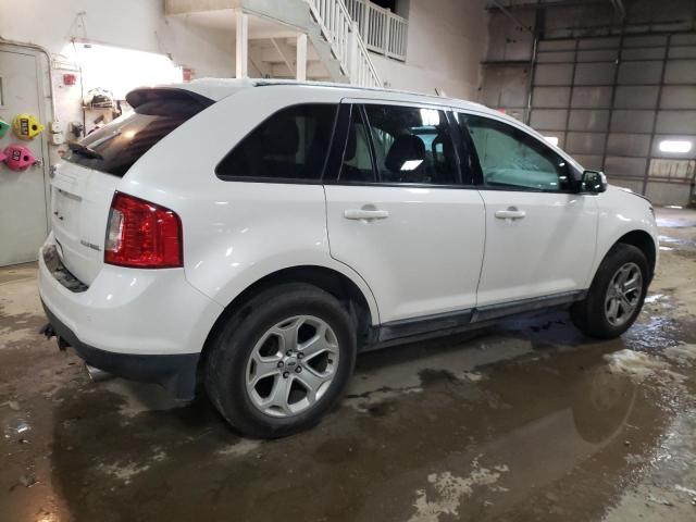 2FMDK3JC4DBA33489 - 2013 FORD EDGE SEL WHITE photo 3