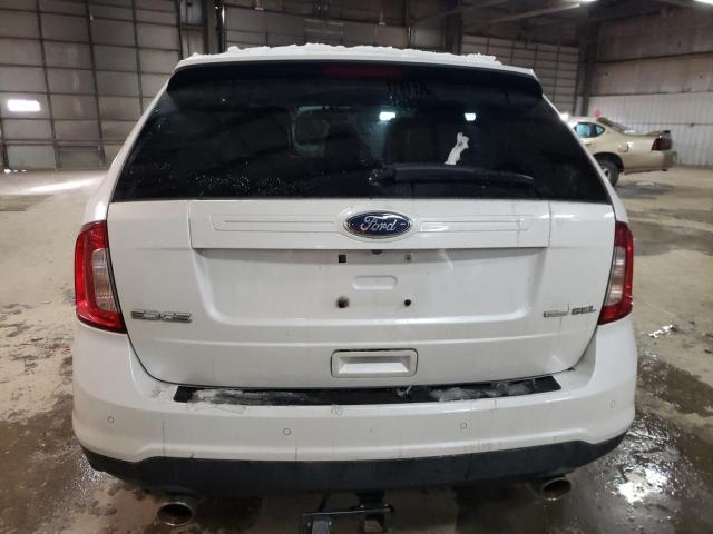 2FMDK3JC4DBA33489 - 2013 FORD EDGE SEL WHITE photo 6