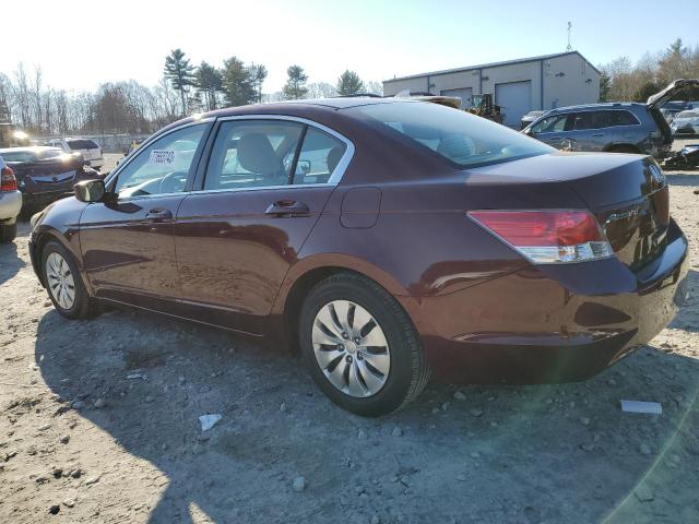 1HGCP2F35AA171121 - 2010 HONDA ACCORD LX BURGUNDY photo 2