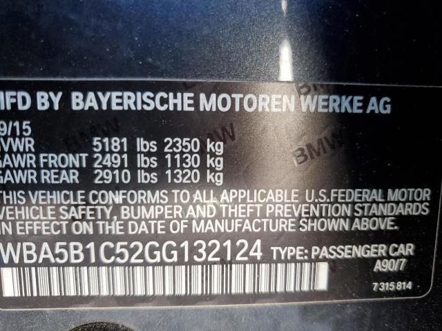 WBA5B1C52GG132124 - 2016 BMW 535 I CHARCOAL photo 12