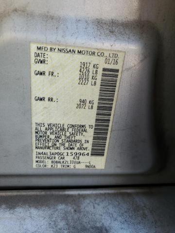 1N4AL3AP0GC159964 - 2016 NISSAN ALTIMA 2.5 SILVER photo 12