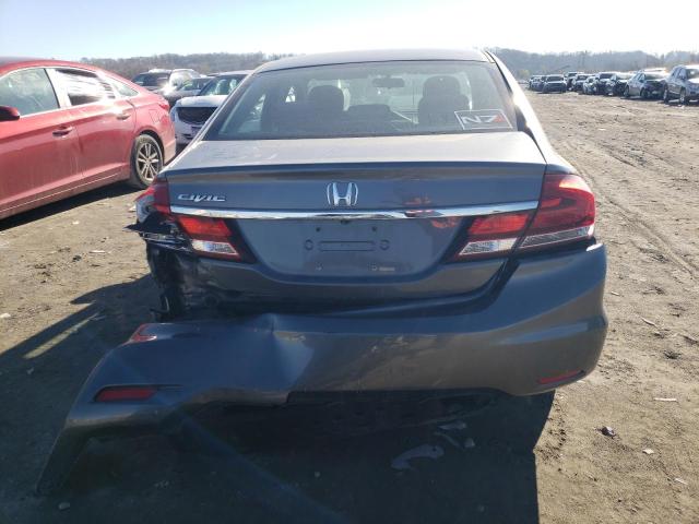 19XFB2F51DE017289 - 2013 HONDA CIVIC LX GRAY photo 6