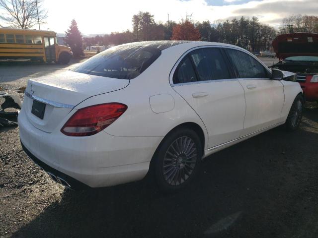 55SWF4KB9GU125961 - 2016 MERCEDES-BENZ C 300 4MATIC WHITE photo 3