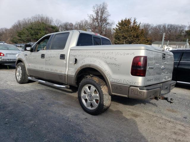 1FTPW12596FA26646 - 2006 FORD F150 SUPERCREW BEIGE photo 2