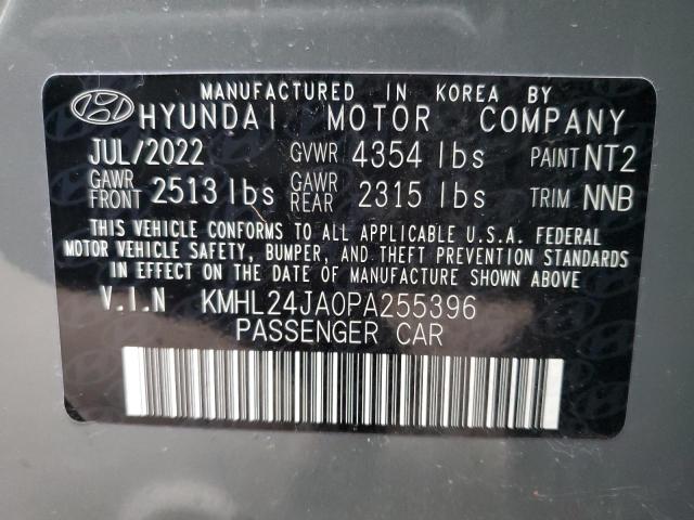 KMHL24JA0PA255396 - 2023 HYUNDAI SONATA SE GRAY photo 12