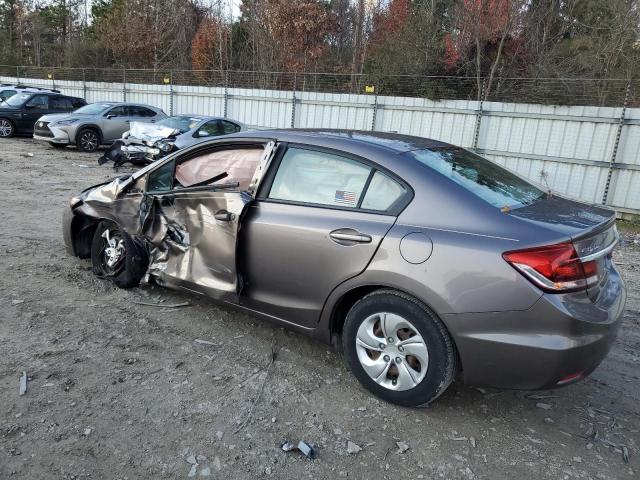 19XFB2E51EE019286 - 2014 HONDA CIVIC LX BROWN photo 2