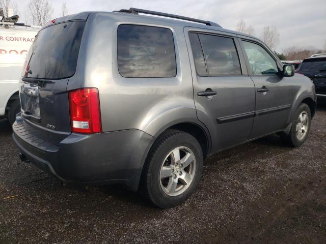 5FNYF4H26AB503971 - 2010 HONDA PILOT LX GRAY photo 3