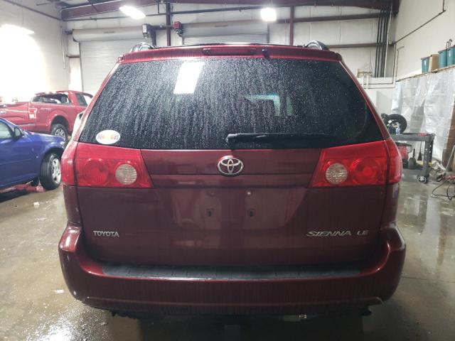 5TDZK23C08S173786 - 2008 TOYOTA SIENNA CE RED photo 6