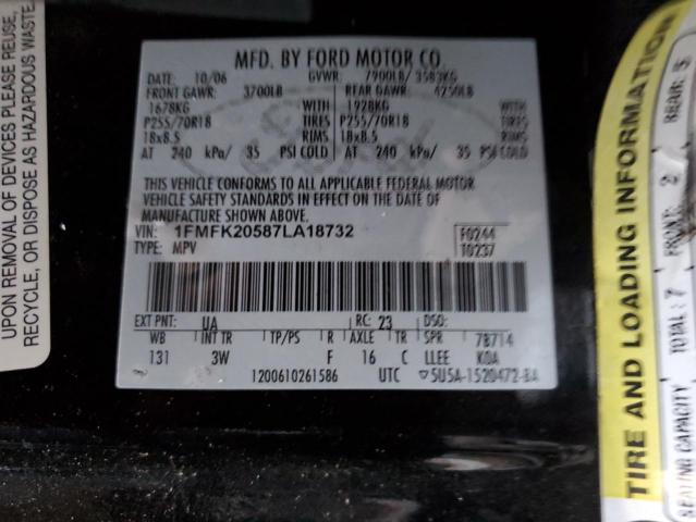 1FMFK20587LA18732 - 2007 FORD EXPEDITION EL LIMITED BLACK photo 13