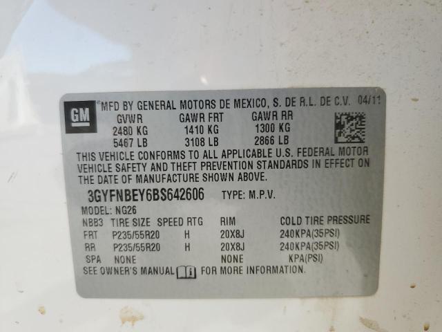 3GYFNBEY6BS642606 - 2011 CADILLAC SRX PERFORMANCE COLLECTION Ақ фото 13