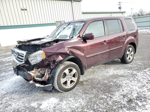 5FNYF4H5XDB083288 - 2013 HONDA PILOT EXL BURGUNDY photo 1