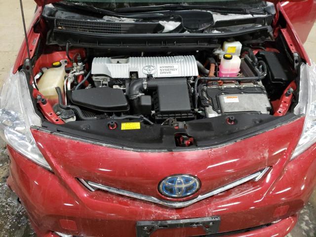 JTDZN3EU9C3017971 - 2012 TOYOTA PRIUS V RED photo 11