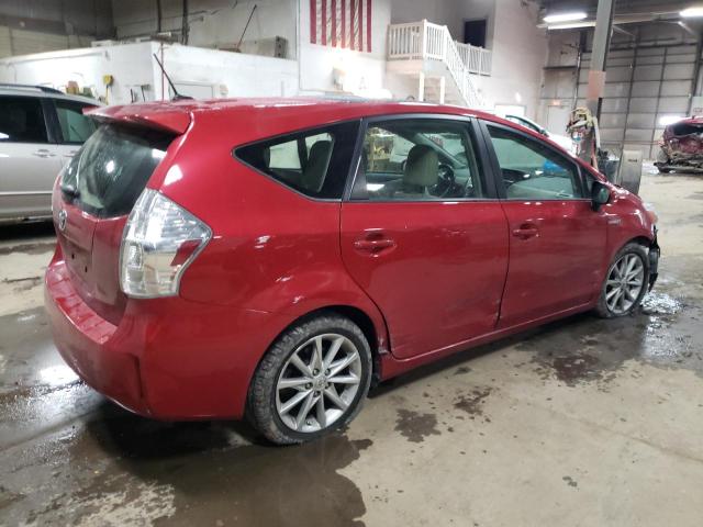 JTDZN3EU9C3017971 - 2012 TOYOTA PRIUS V RED photo 3