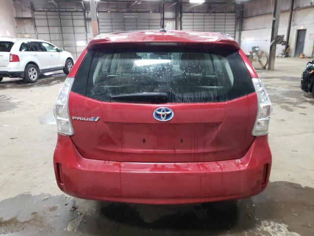 JTDZN3EU9C3017971 - 2012 TOYOTA PRIUS V RED photo 6