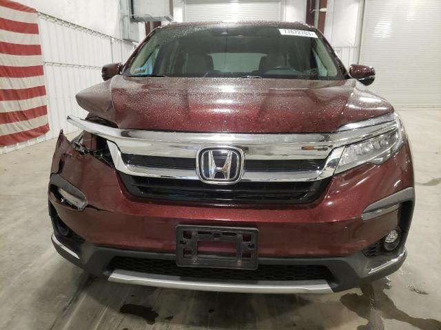 5FNYF6H6XMB043491 - 2021 HONDA PILOT TOURING MAROON photo 5